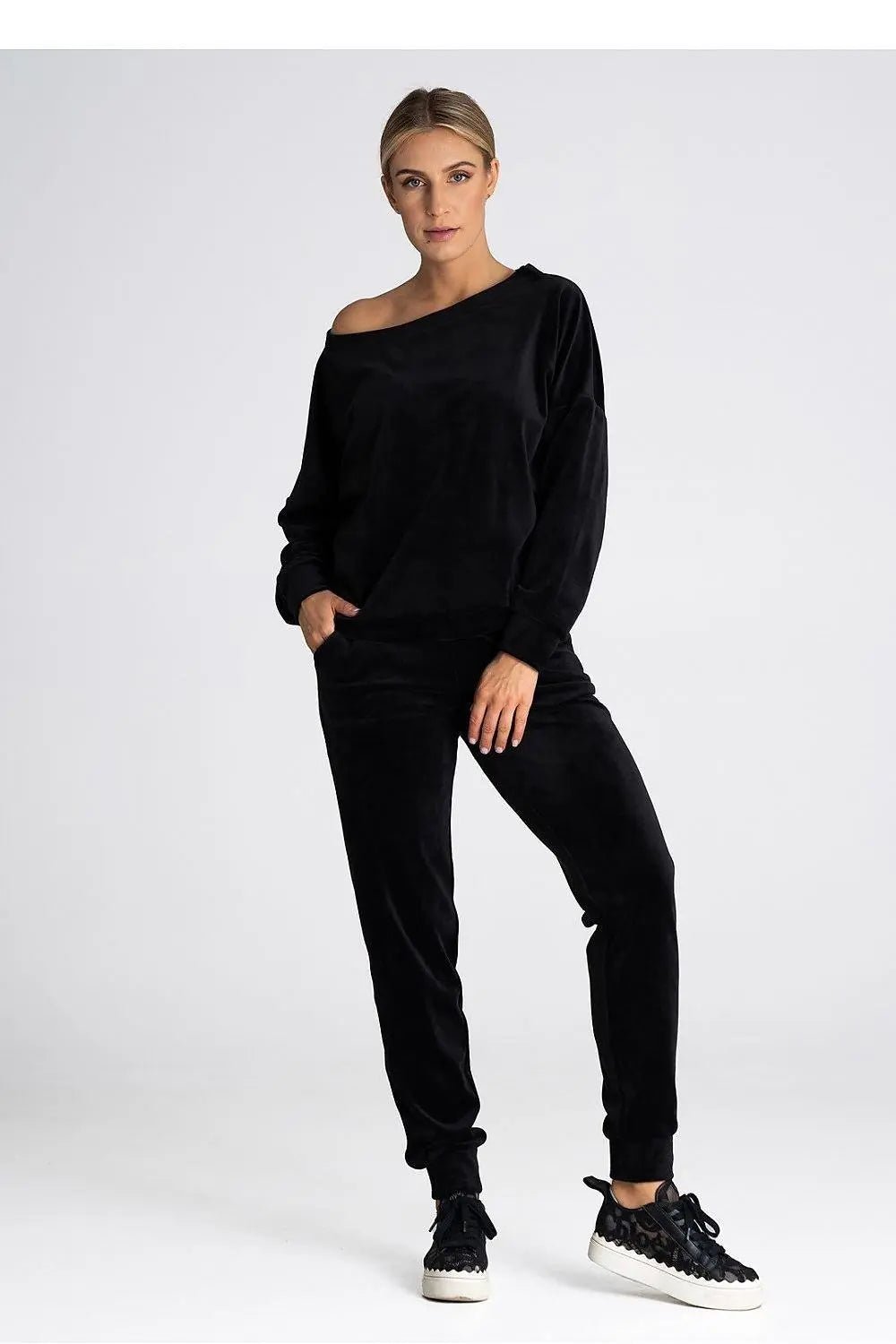 Figl boat neckline oversized blouse - Honesty Sales