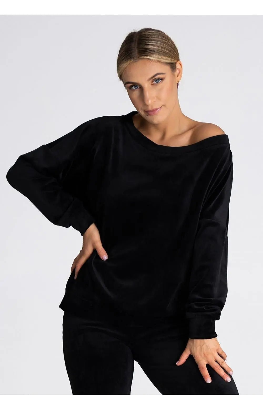Figl boat neckline oversized blouse - Honesty Sales