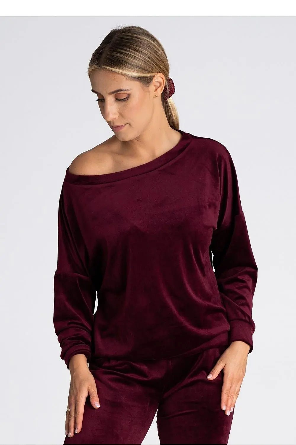 Figl boat neckline oversized blouse - Honesty Sales