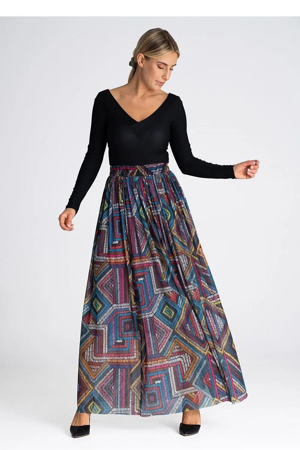 Figl elegant long mesh skirt - Honesty Sales