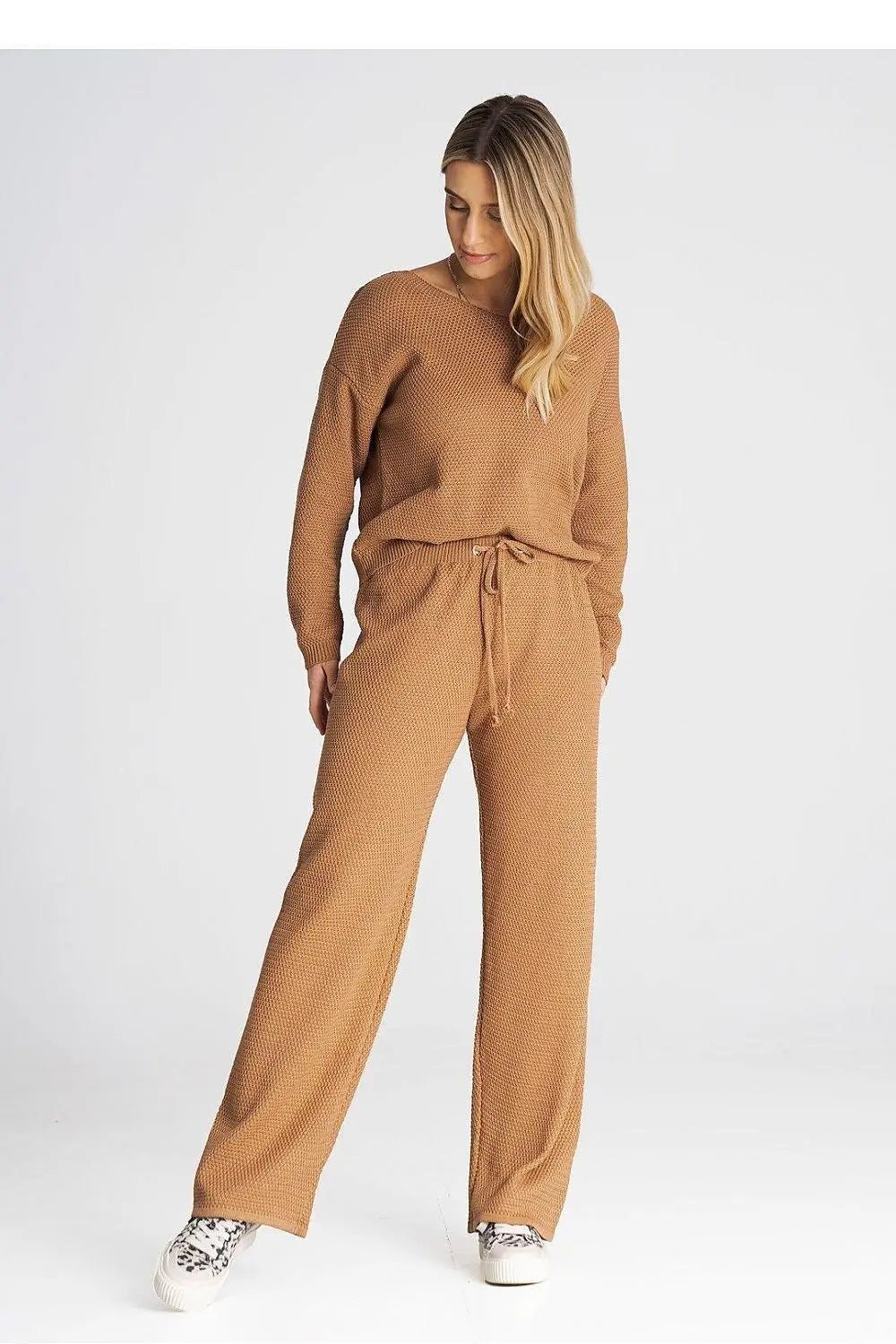 Figl long sleeves blouse and loose pants - Honesty Sales