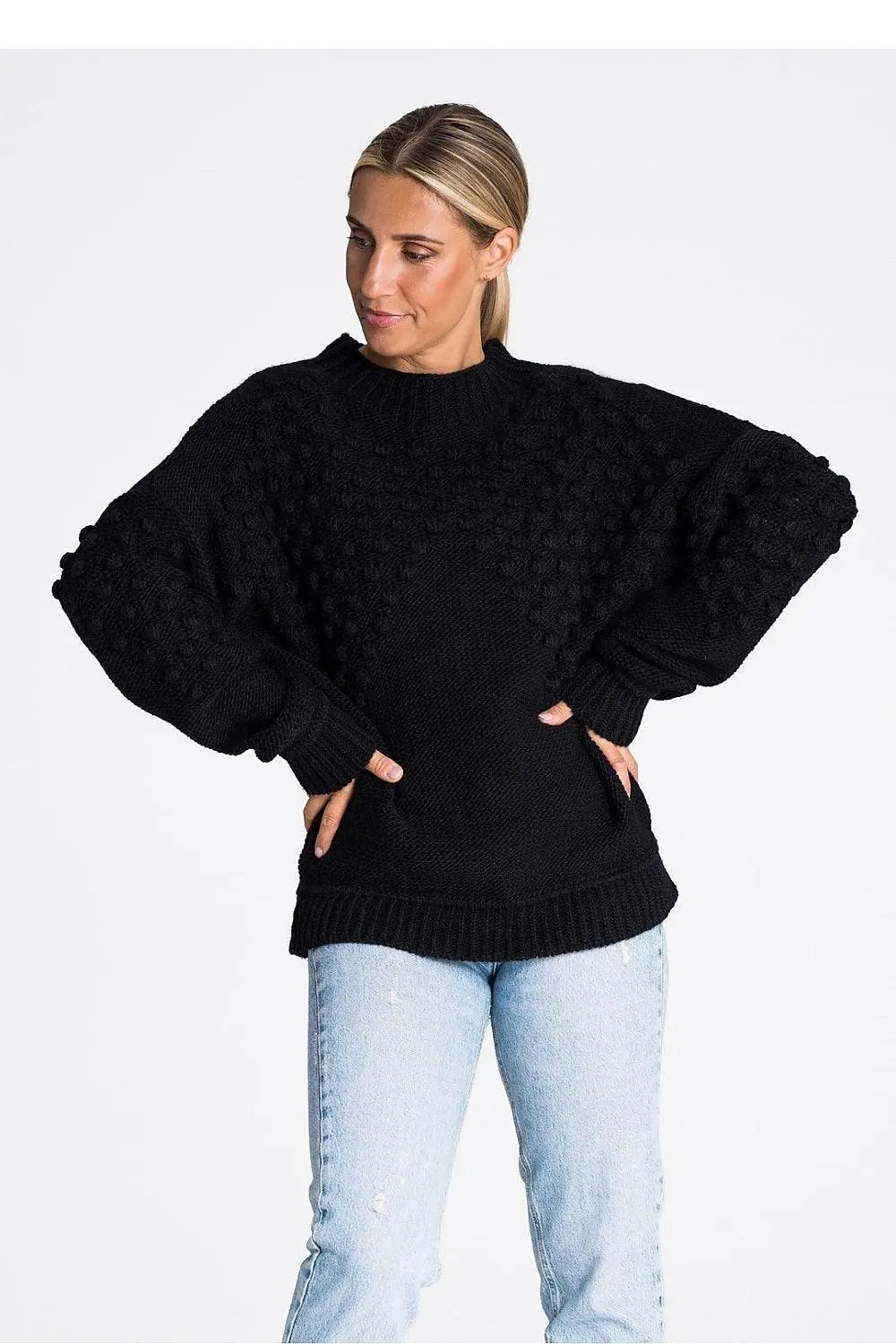 Figl long sleeves decorated sweater - Honesty Sales