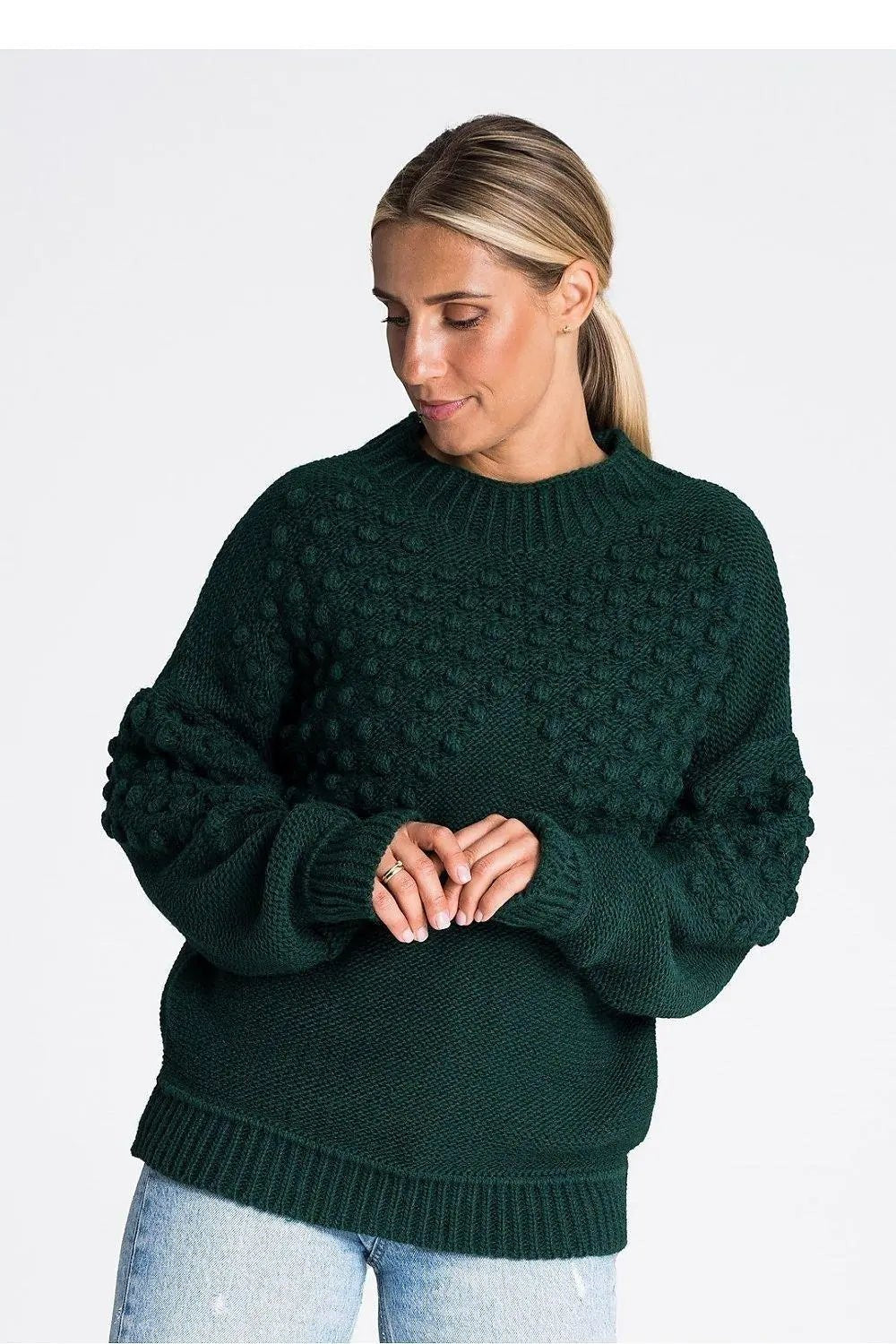 Figl long sleeves decorated sweater - Honesty Sales