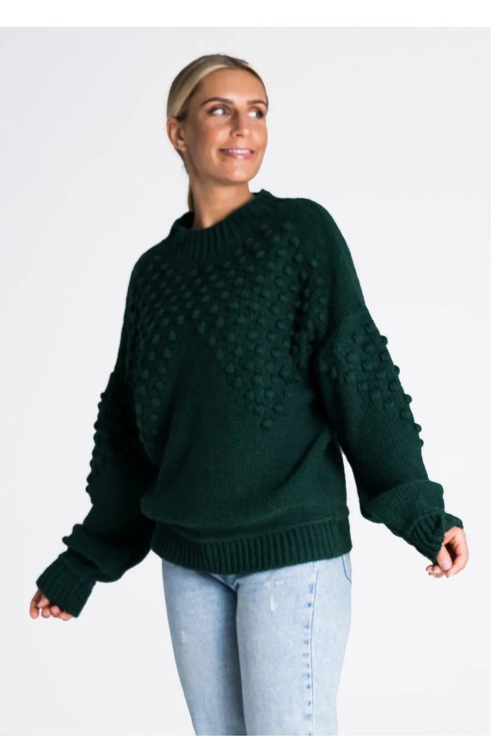 Figl long sleeves decorated sweater - Honesty Sales