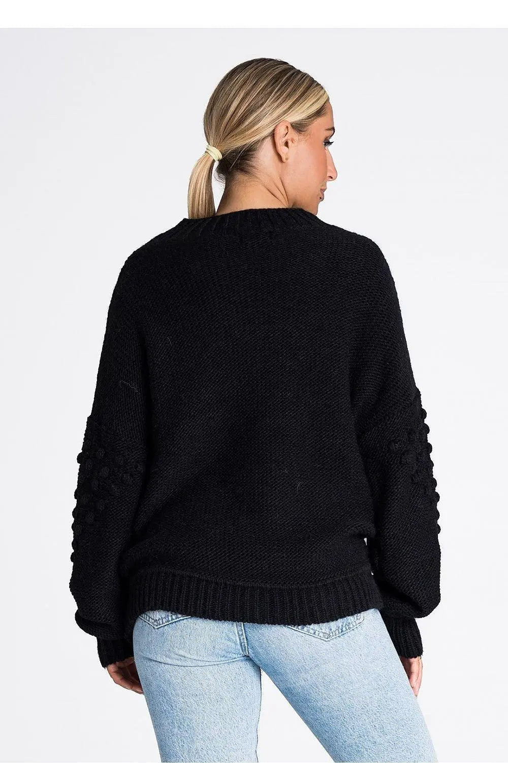 Figl long sleeves decorated sweater - Honesty Sales