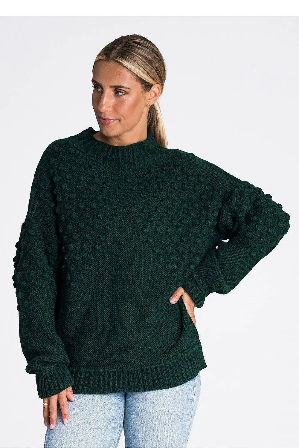 Figl long sleeves decorated sweater - Honesty Sales