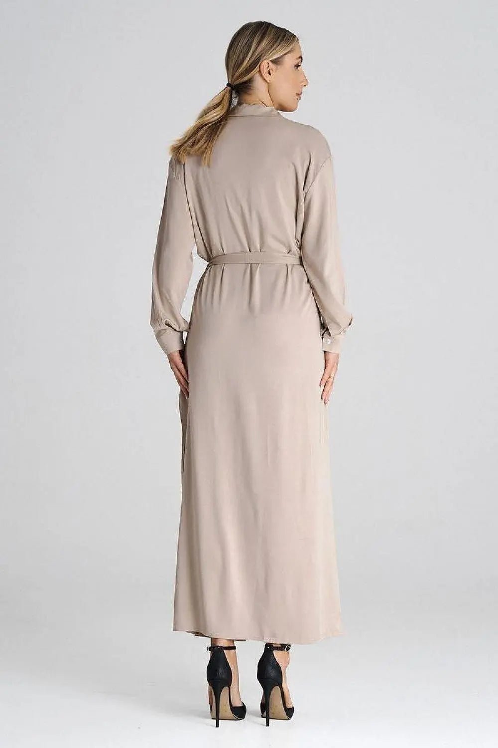 Figl Maxi Shirt Daydress with Collar - Honesty Sales