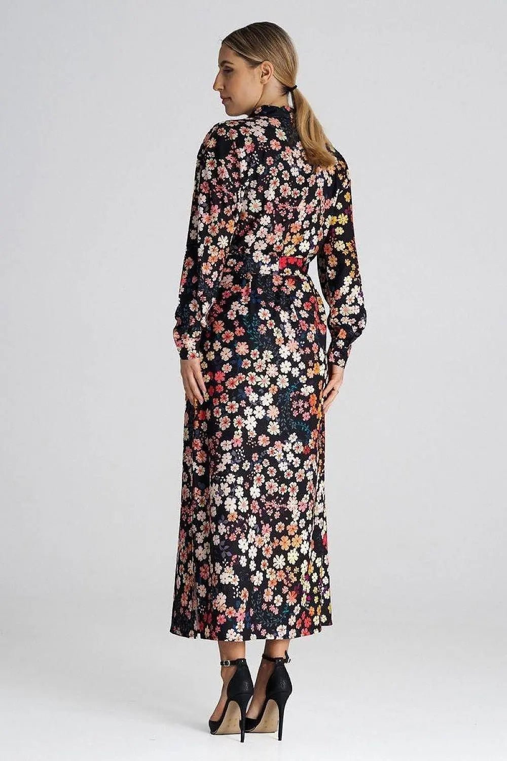 Figl Maxi Shirt Daydress with Collar - Honesty Sales