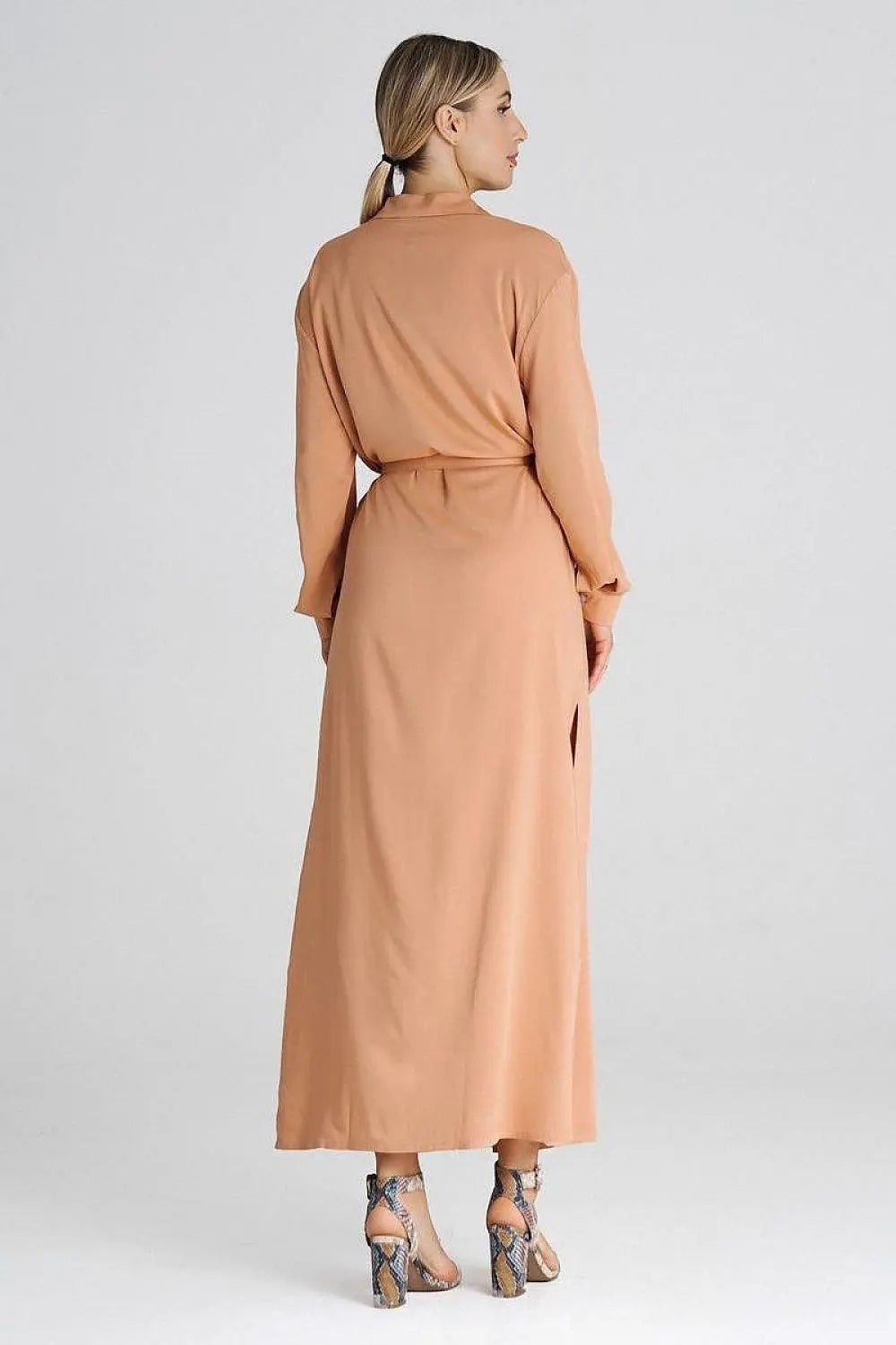 Figl Maxi Shirt Daydress with Collar - Honesty Sales