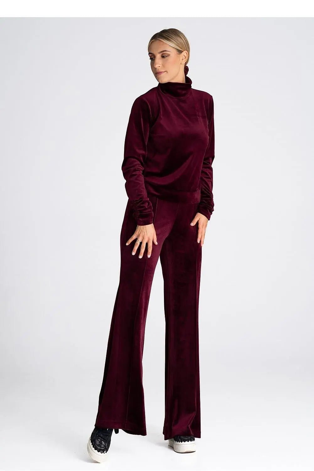 Figl velour high rise womens pants - Honesty Sales