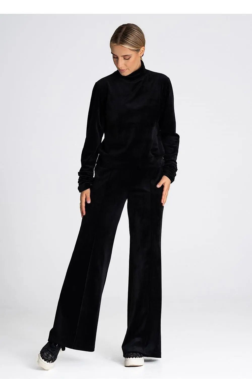 Figl velour high rise womens pants - Honesty Sales