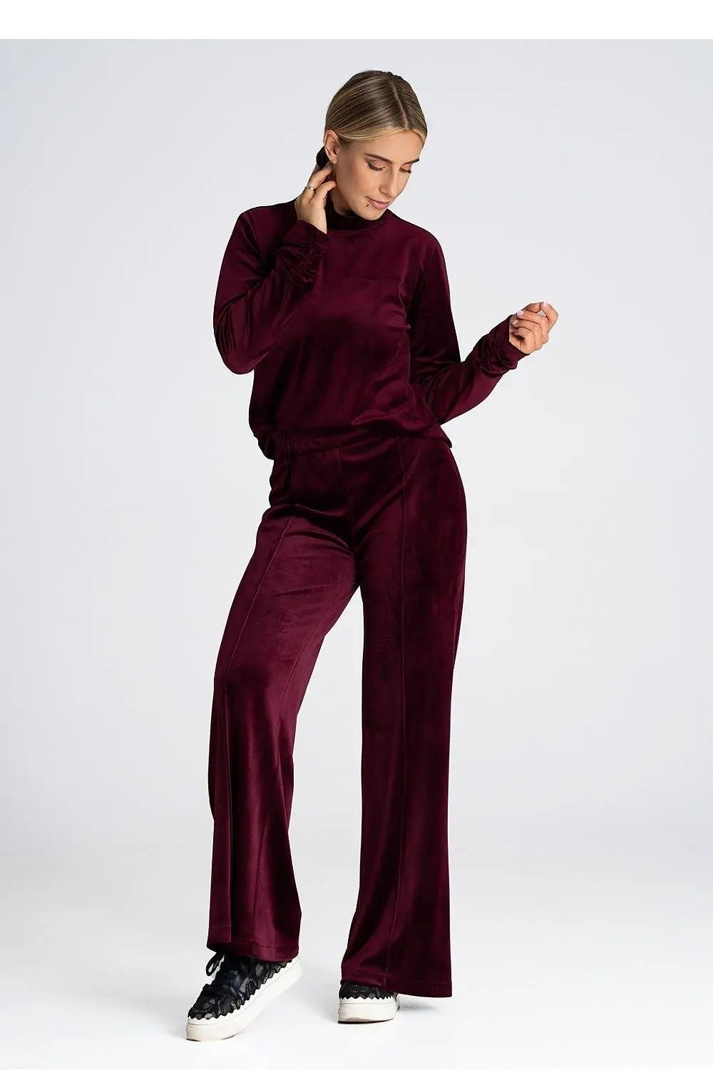 Figl velour high rise womens pants - Honesty Sales
