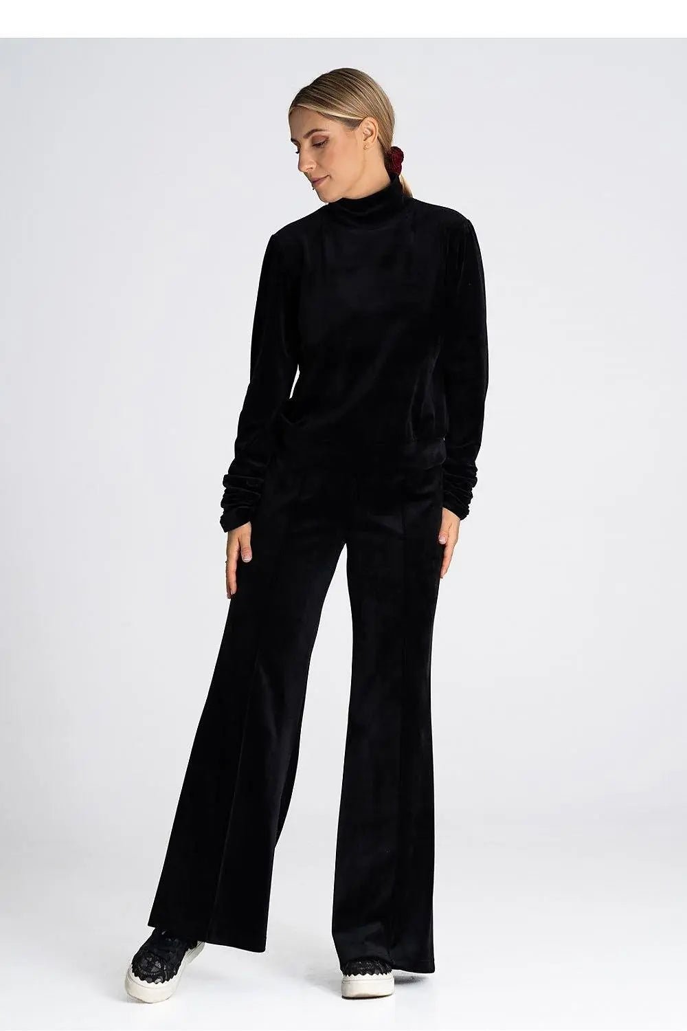 Figl velour high rise womens pants - Honesty Sales