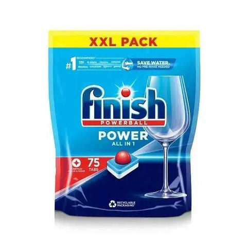 Finish Power AIO Dishwasher Tablets 75 Tabs - Honesty Sales U.K