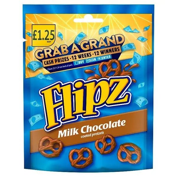 Flipz Milk Chocolate 12x80g (Case of 12) - Honesty Sales