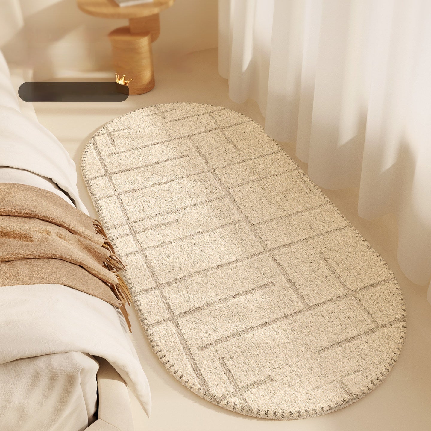 French Light Cream Style Bedroom Ins Style Bedside Carpet - Honesty Sales