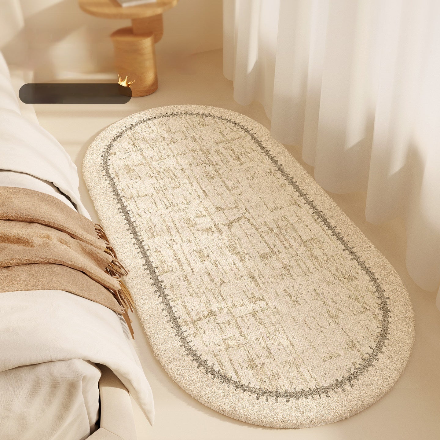 French Light Cream Style Bedroom Ins Style Bedside Carpet - Honesty Sales