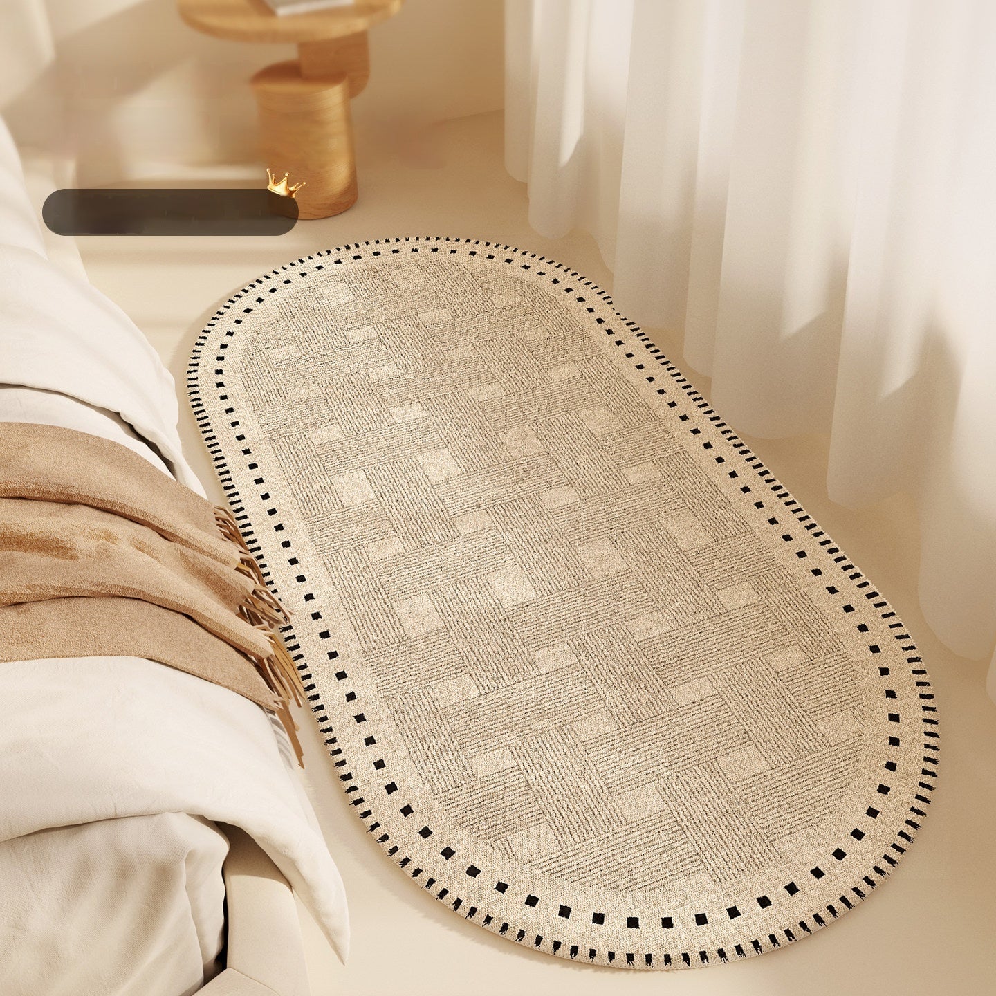 French Light Cream Style Bedroom Ins Style Bedside Carpet - Honesty Sales
