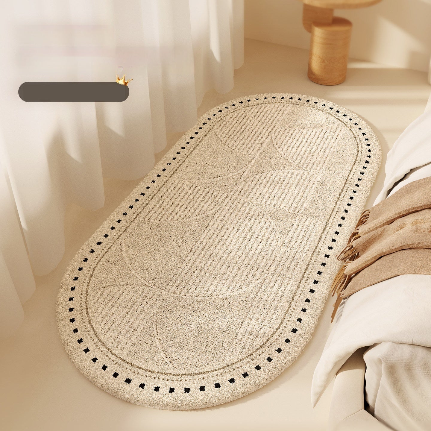 French Light Cream Style Bedroom Ins Style Bedside Carpet - Honesty Sales