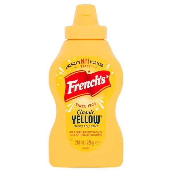 French's American Classic Yellow Squeezy Mustard 226G (Case of 8) - Honesty Sales