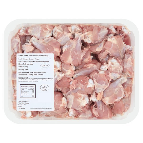 Fresh Prime Skinless Chicken Wings 5kg (1 x 5kg) - Honesty Sales