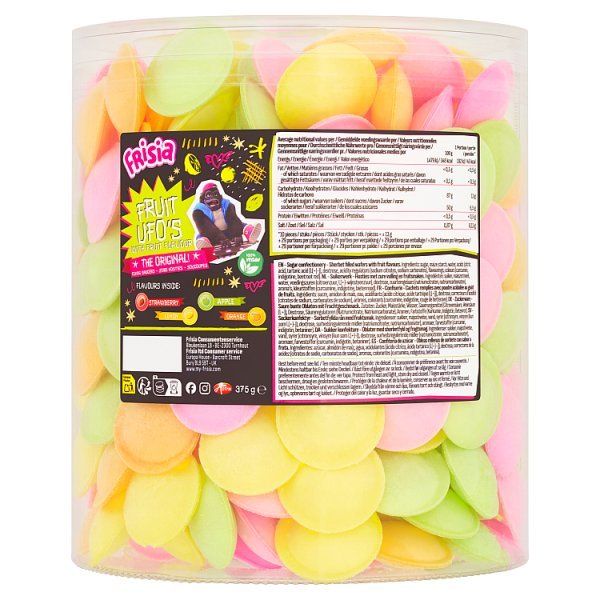 Frisia Fruit Ufo's with Fruit Flavour 375g (6 x 375g) - Honesty Sales