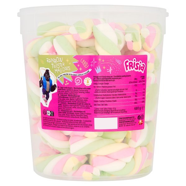 Frisia Rainbow Twister Mallows 680g (1 x 680g) - Honesty Sales