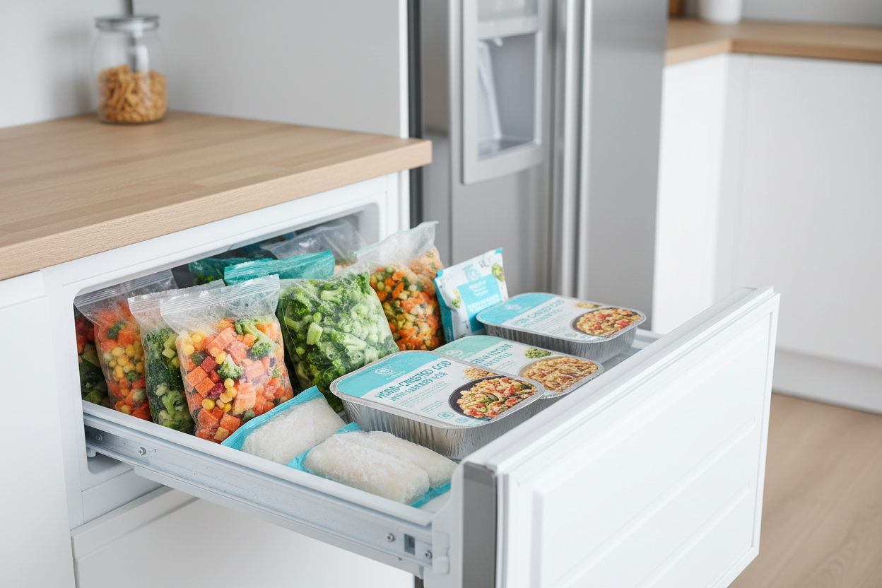 Frozen Food in Freezer