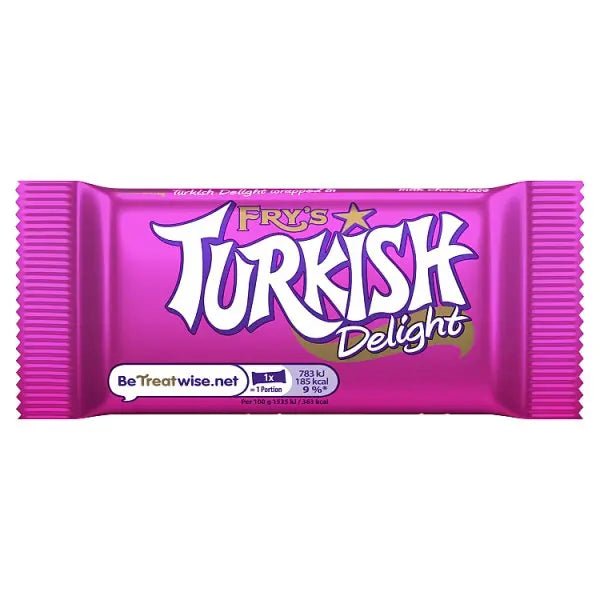 Fry's Turkish Delight Chocolate Bar 51g (Case of 48) - Honesty Sales