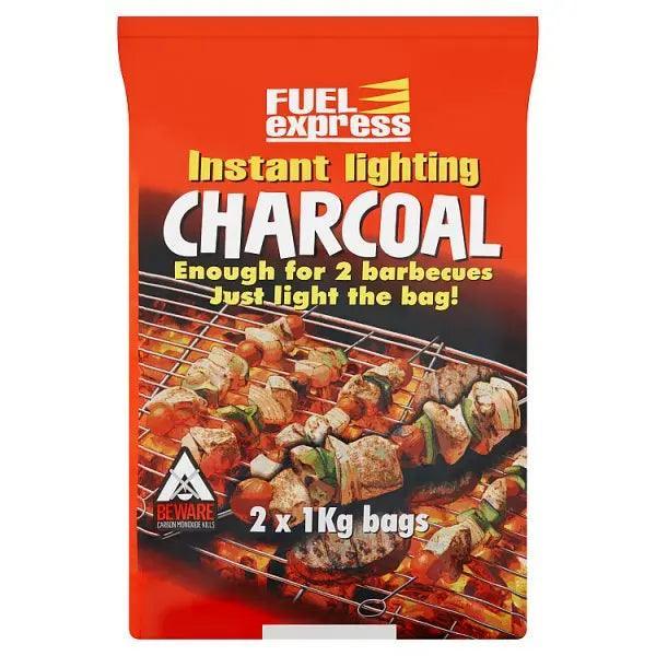 Fuel Express Instant Lighting Charcoal 2 x 1kg (2kg) - Honesty Sales