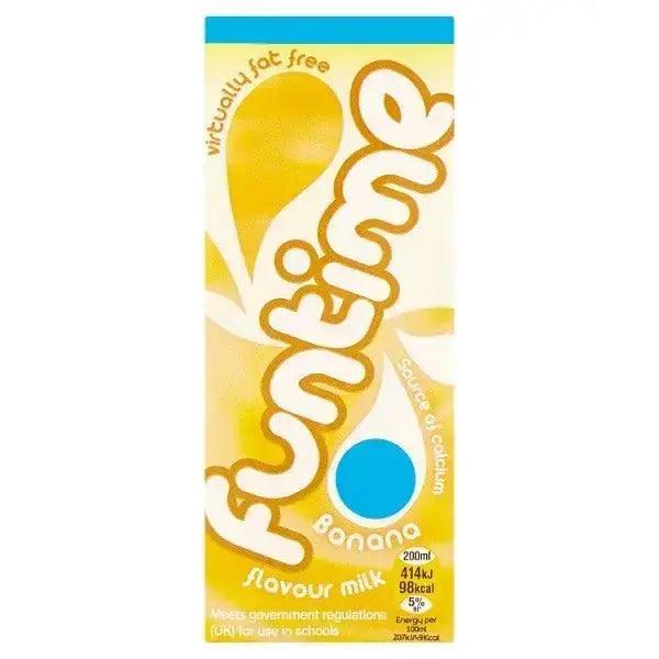 Funtime Banana Flavour Milk 200ml (Case of 30) - Honesty Sales