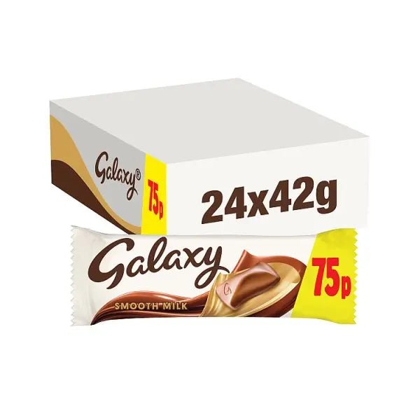 Galaxy Smooth Milk Chocolate Bar 42g (Case of 24) - Honesty Sales