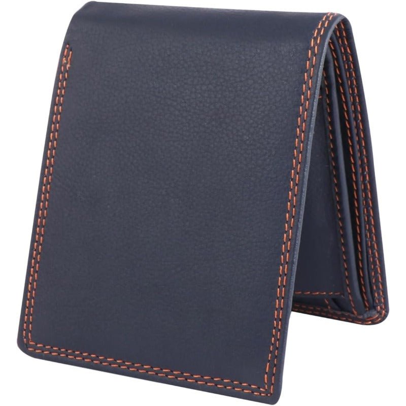 Genuine Leather RFID Men'S Wallet | Genuine Top Grain Leather, Elegant Style, Blue with Luxury Gift Box - Honesty Sales