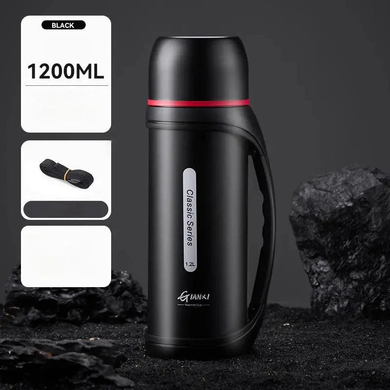 **GIANXI 1.2L Large Capacity Vacuum Thermos – Portable Outdoor Camping & Travel Coffee Kettle** - Honesty Sales