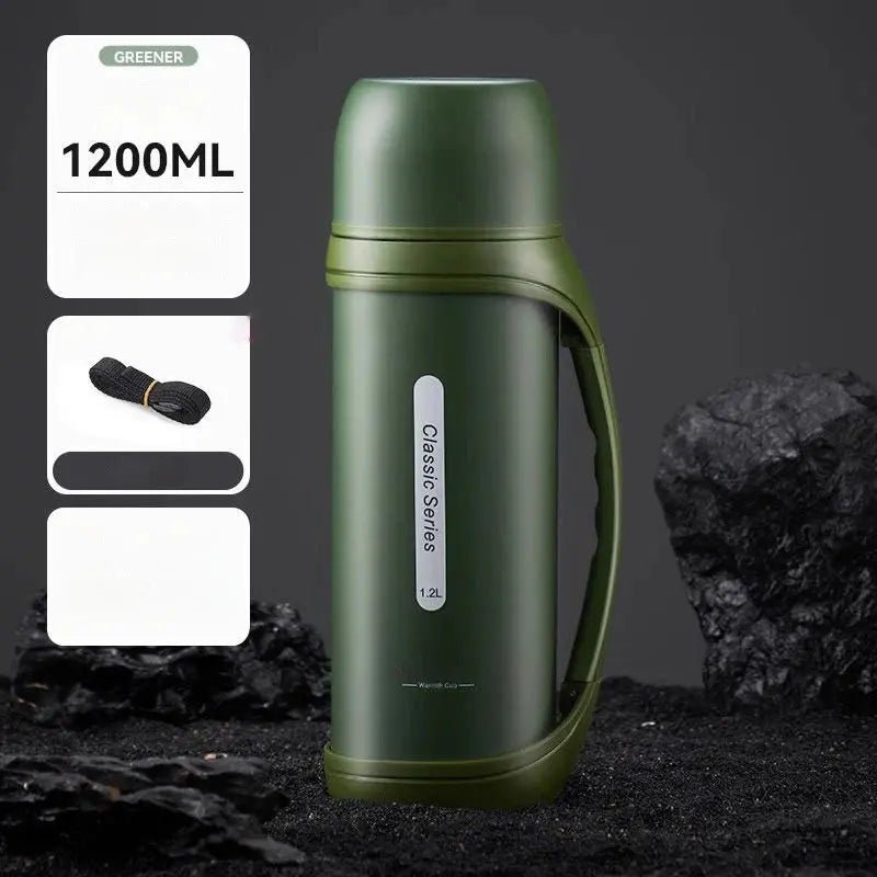 **GIANXI 1.2L Large Capacity Vacuum Thermos – Portable Outdoor Camping & Travel Coffee Kettle** - Honesty Sales