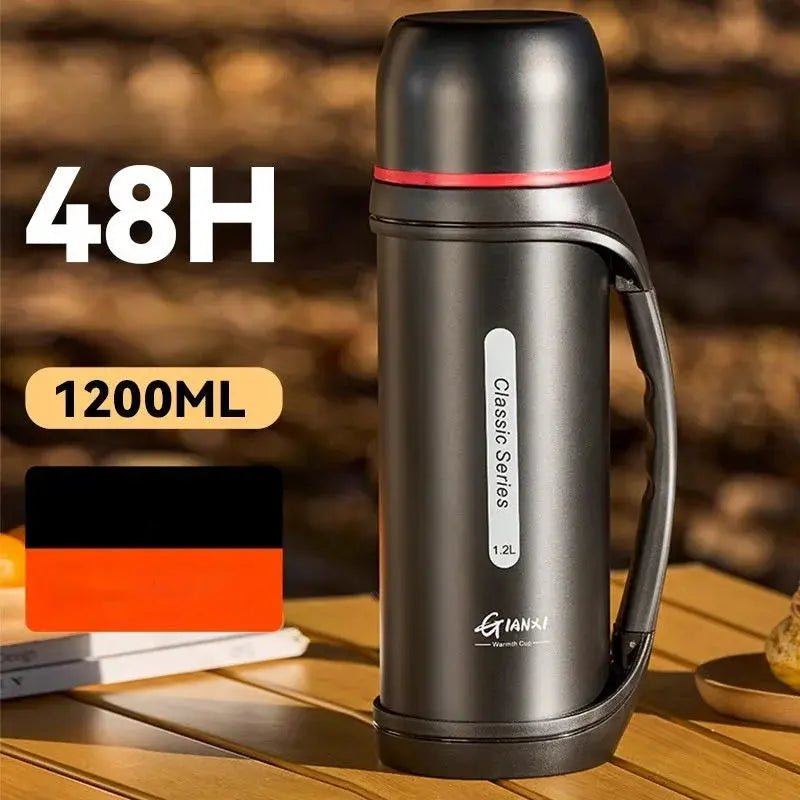 **GIANXI 1.2L Large Capacity Vacuum Thermos – Portable Outdoor Camping & Travel Coffee Kettle** - Honesty Sales
