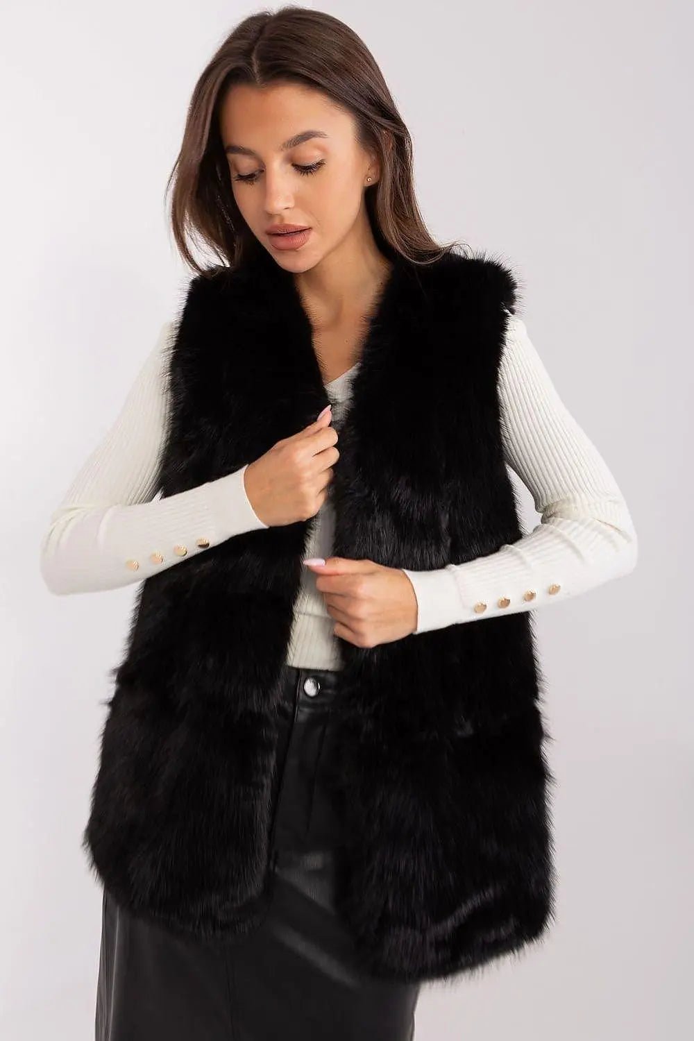 Gilet model AT fur vest - Honesty Sales