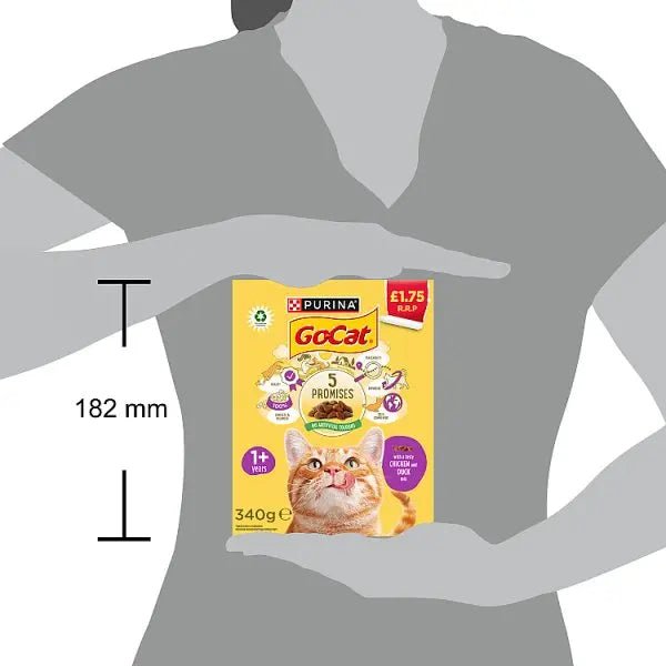 GO - CAT Chicken and Duck Dry Cat Food 340g (Case of 10) - Honesty Sales