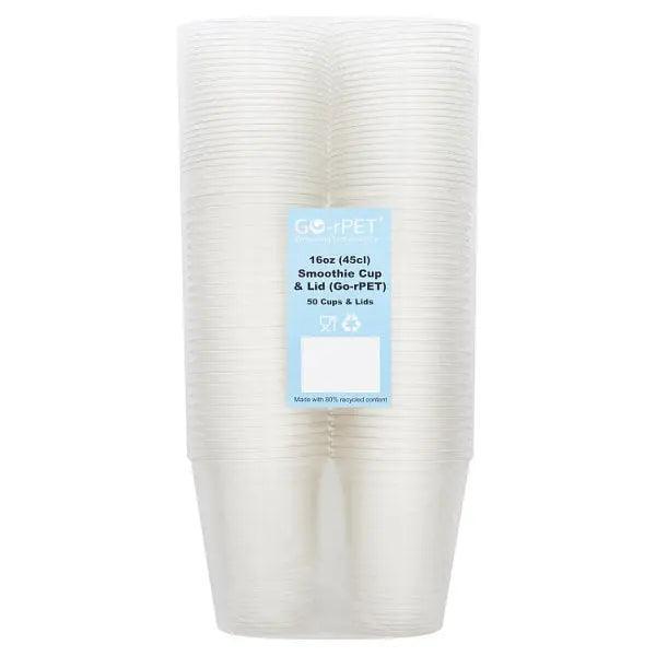 Go-rPET 500 Clear Smoothie Cup & Lid (Case of 10) - Honesty Sales
