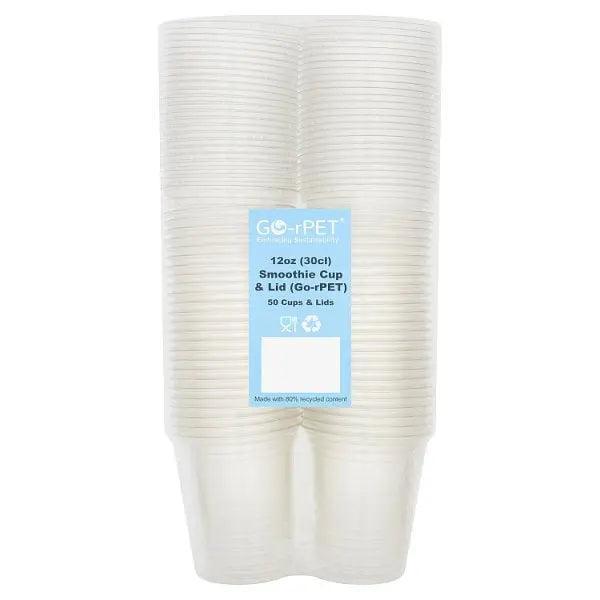 Go-rPET 500 Smoothie Cup & Lid Clear 30cl (Case of 10) - Honesty Sales Main image
