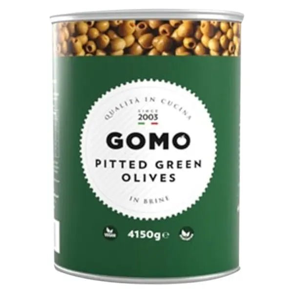 Gomo Pitted Green Olives 4150g - Honesty Sales
