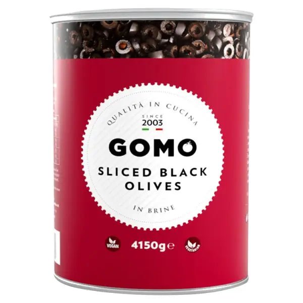 Gomo Sliced Black Olives 4150g - Honesty Sales