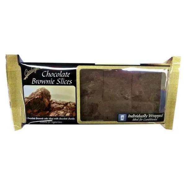 Goodwyns 4 Chocolate Brownie Slices 225g (Case of 9) - Honesty Sales Hauptbild