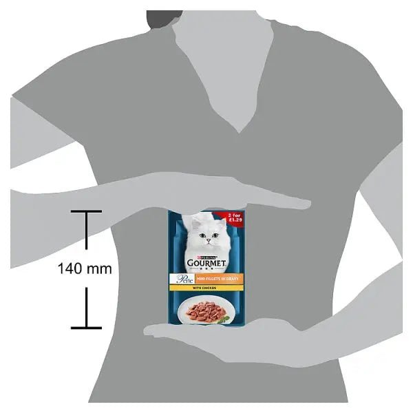 GOURMET Perle Mini Fillets in Gravy Chicken Wet Cat Food 85g (Case of 26) - Honesty Sales