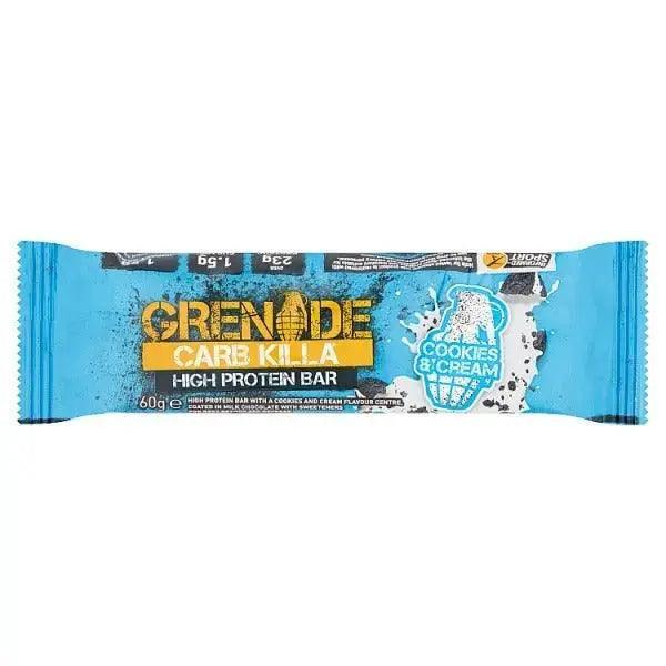 Grenade Carb Killa High Protein Bar Cookies & Cream 60g (Case of 12) - Honesty Sales Main image