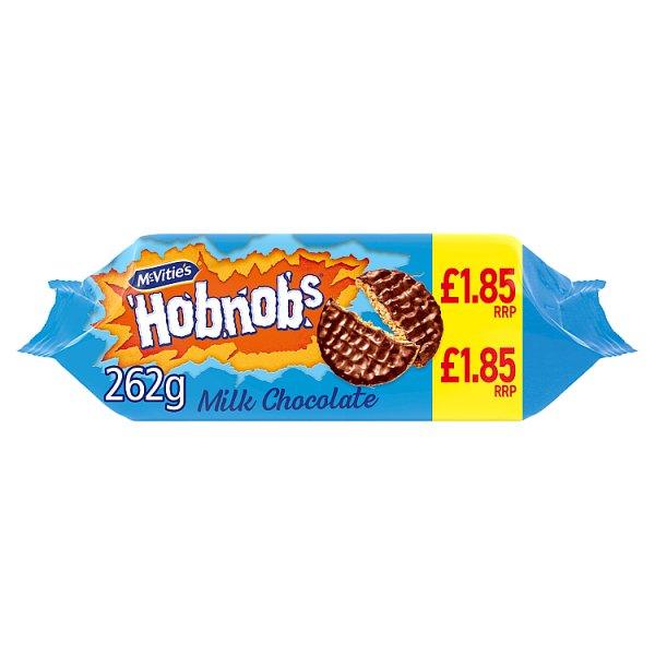 McVitie's Milk Chocolate Hobnobs Biscuits 262g (Case of 15) - Honesty Sales U.K