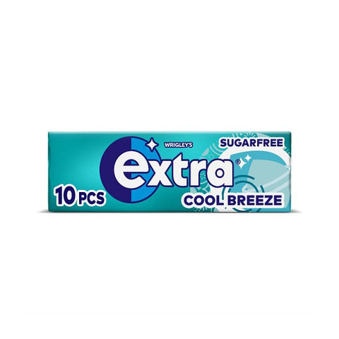 Extra Cool Breeze Chewing Gum Sugar Free 10 pieces (Case of 30) - Honesty Sales U.K