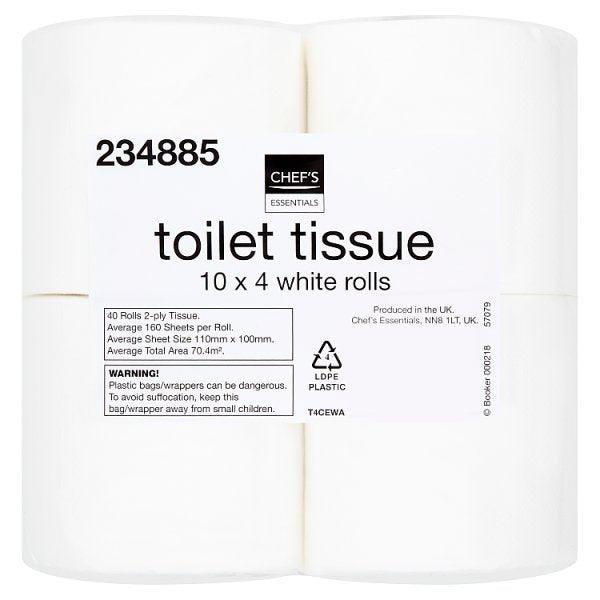 Chef's Essentials Toilet Tissue 40 White Rolls - Honesty Sales U.K