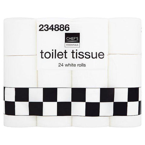 Chef's Essentials Toilet Tissue 24 White Rolls - Honesty Sales U.K