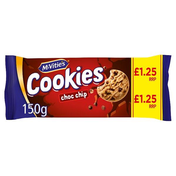 McVitie's Milk & Dark Chocolate Chip Cookies - The Chunky One Chocolate Chip 150g (Case of 12) - Honesty Sales U.K